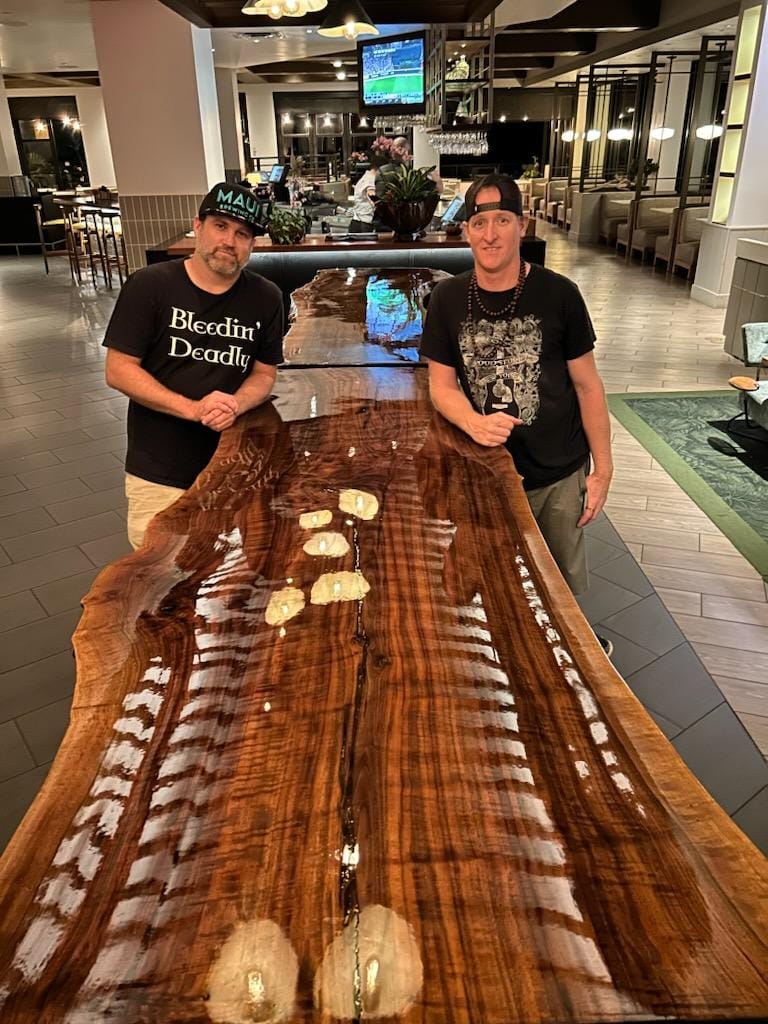Koa river table